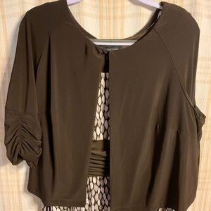 Plus size tank top with jacket maxi dress